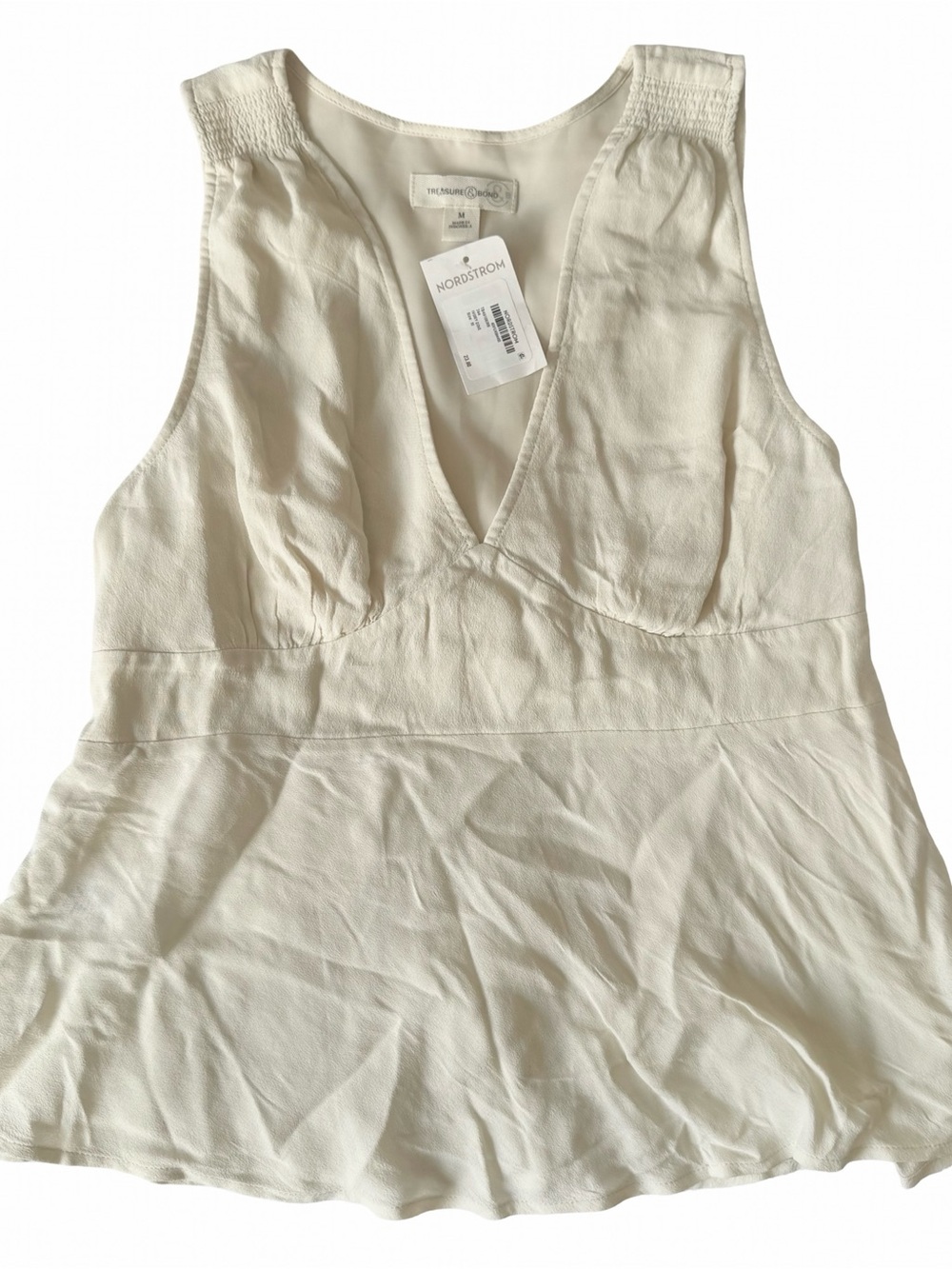 NWT Treasure & Bond V-Neck Peplum Tank Top